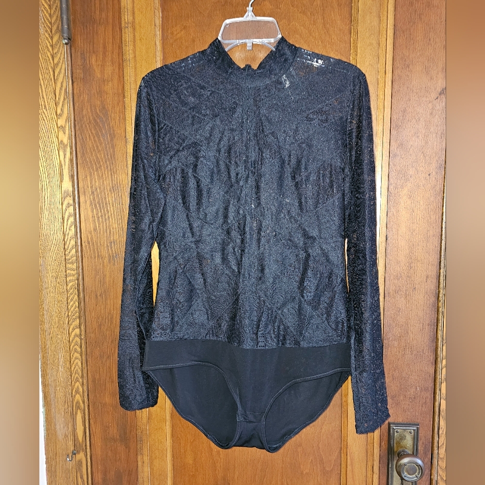 BCBG Maxazria Black lace bodysuit
